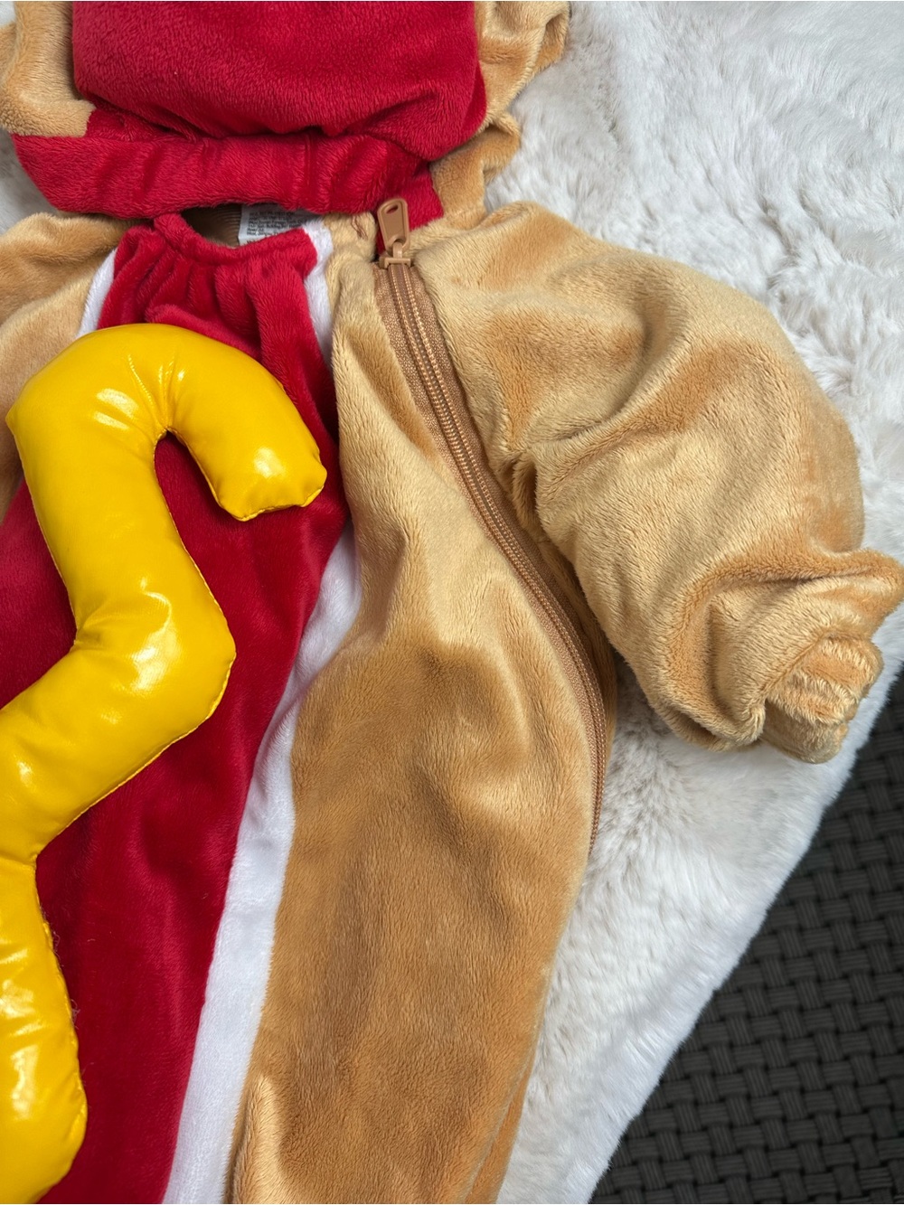 Infant Hot Dog Costume in Tan, Red & Yellow  0-6 months - Picture 5 of 15